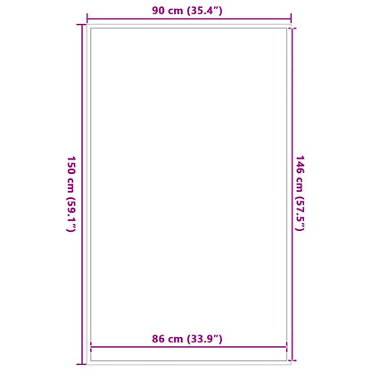 Doormat Black 90x150 cm