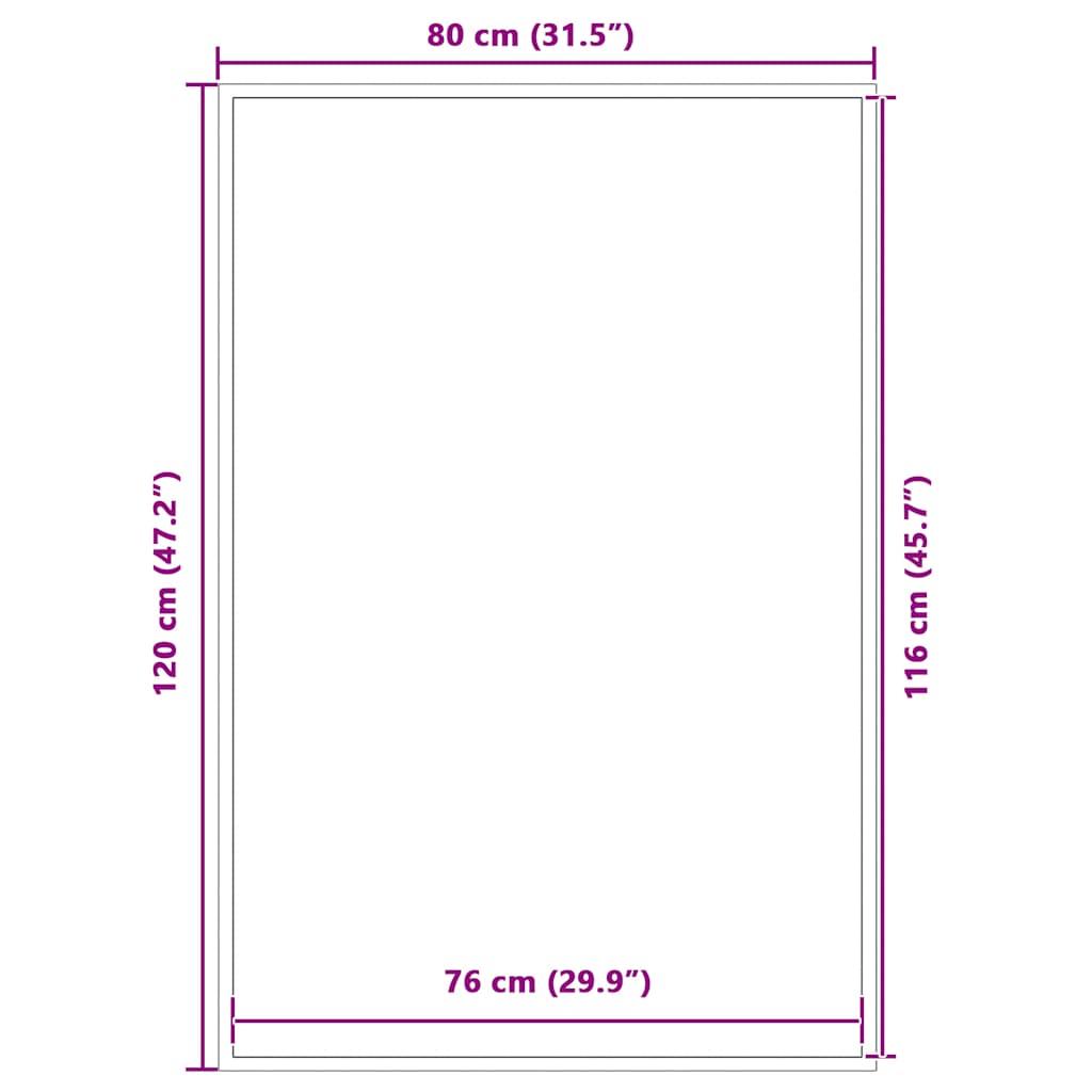 Doormat Anthracite 80x120 cm