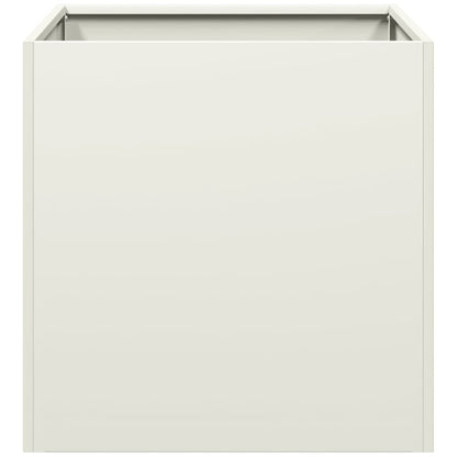 Planter White 40x40x40 cm Cold-rolled Steel