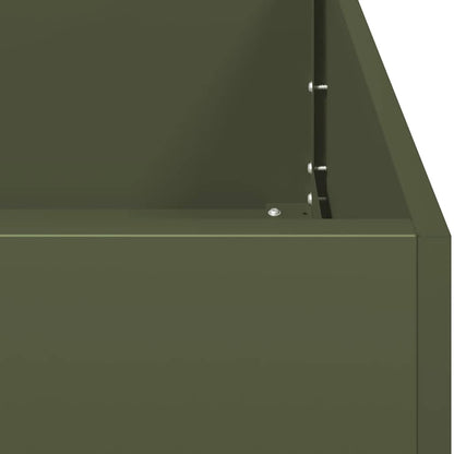 Planter Olive Green 120x40x40 cm Cold-rolled Steel