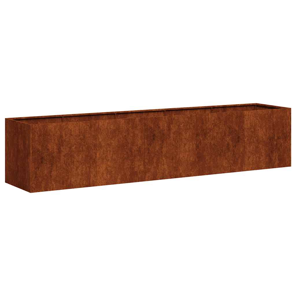 Garden Planter Rusty 200 x 40 x 40 cm