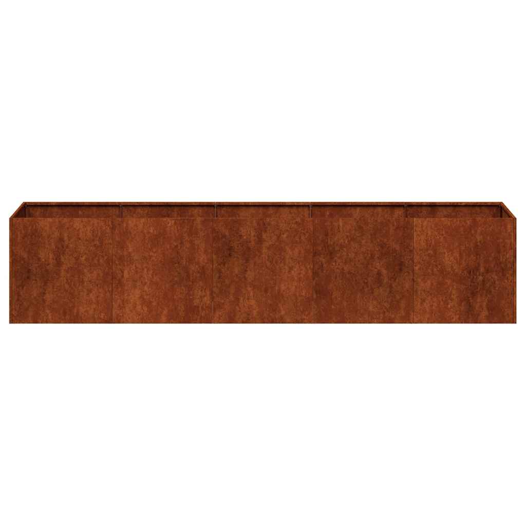 Garden Planter Rusty 200 x 40 x 40 cm