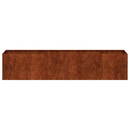 Garden Planter Rusty 200 x 40 x 40 cm