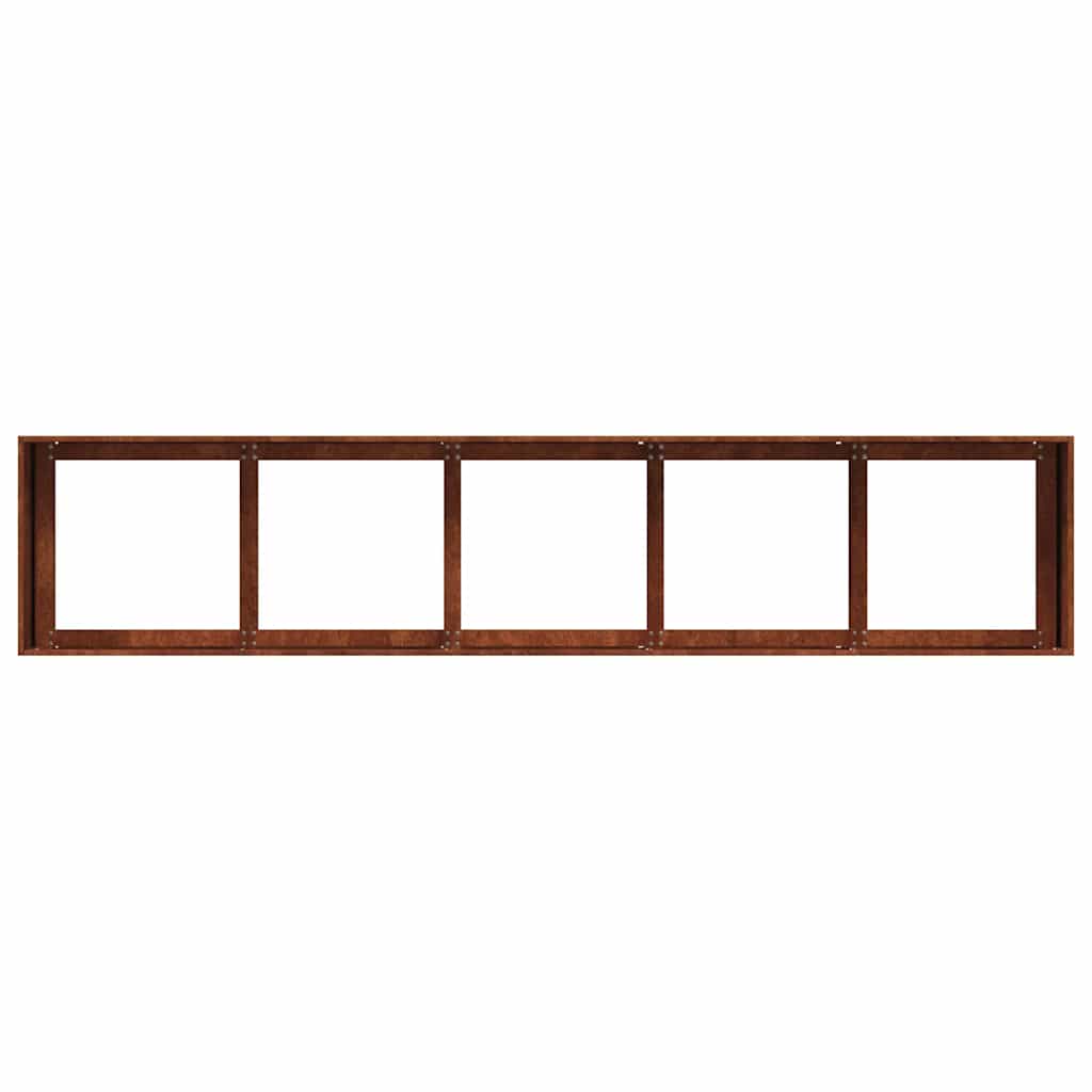 Garden Planter Rusty 200 x 40 x 40 cm