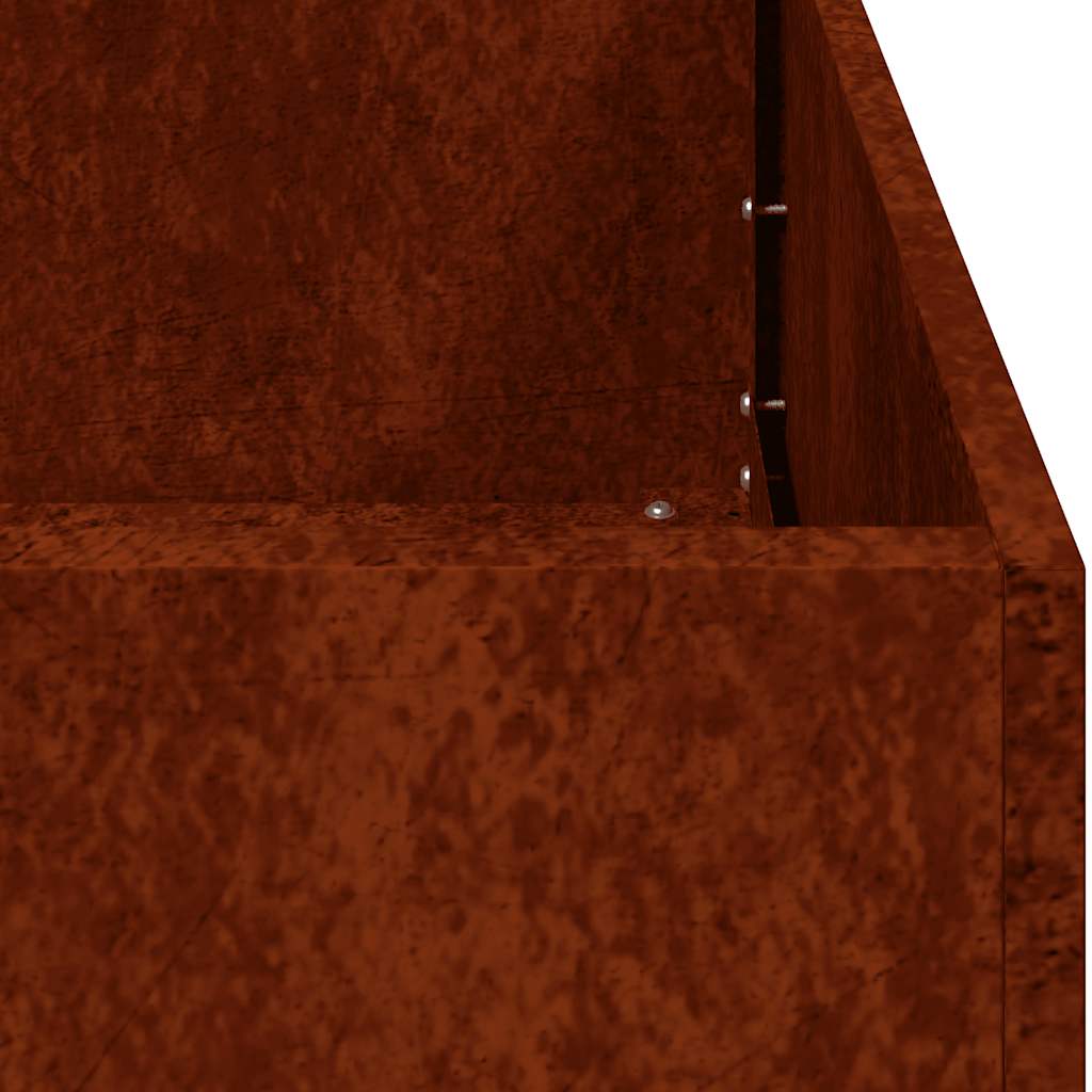 Garden Planter Rusty 200 x 40 x 40 cm