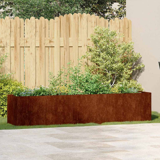 Garden Planter Rusty 200 x 40 x 40 cm