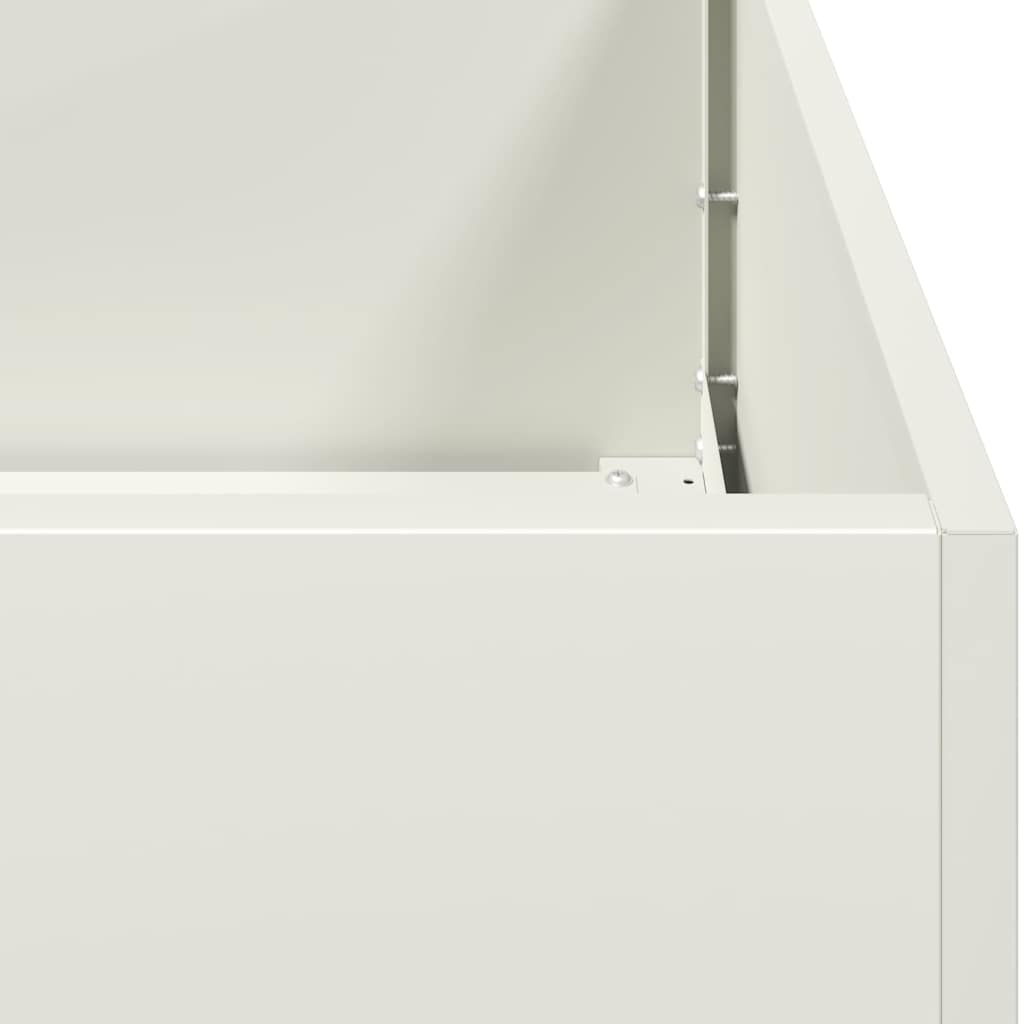 Planter White 280x40x40 cm Cold-rolled Steel
