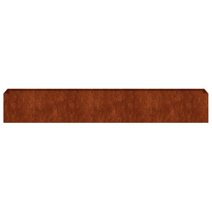 Planter Rusty 280x40x40 cm Weathering Steel