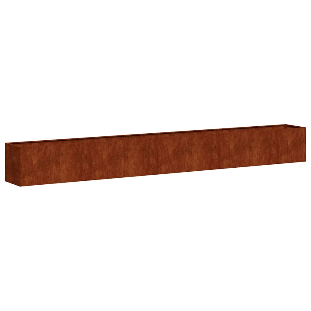 Planter Rusty 360x40x40 cm Weathering Steel