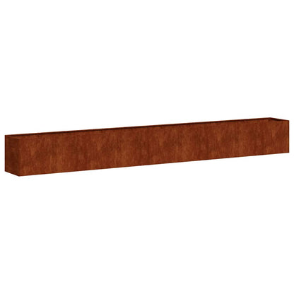 Planter Rusty 360x40x40 cm Weathering Steel