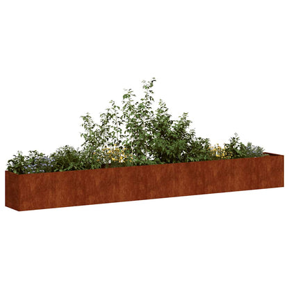 Planter Rusty 360x40x40 cm Weathering Steel