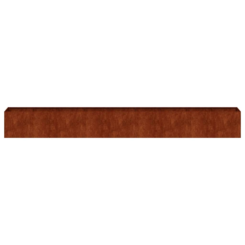 Planter Rusty 360x40x40 cm Weathering Steel
