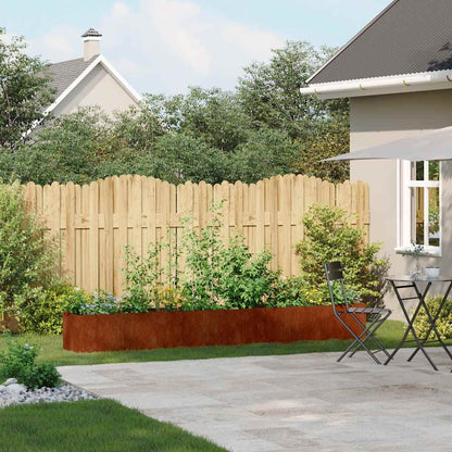 Planter Rusty 360x40x40 cm Weathering Steel