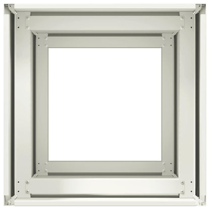 Planter White 40x40x80 cm Cold-rolled Steel