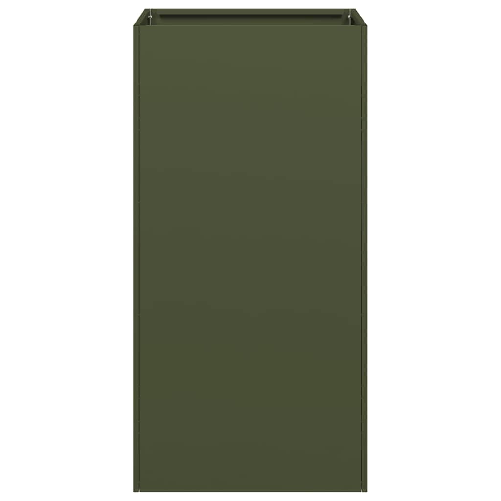Planter Olive Green 40x40x80 cm Cold-rolled Steel