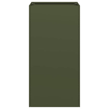 Planter Olive Green 40x40x80 cm Cold-rolled Steel