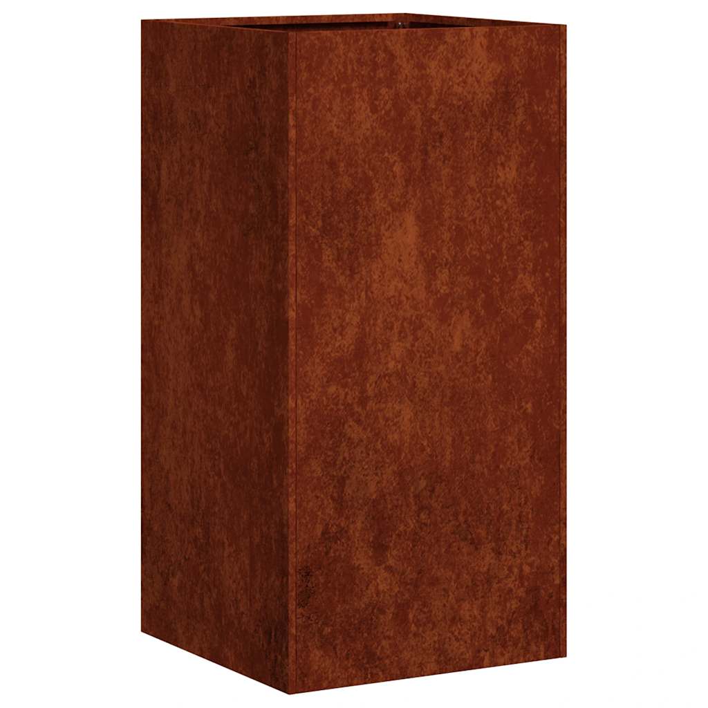 Garden Planter Rusty 40 x 40 x 80 cm