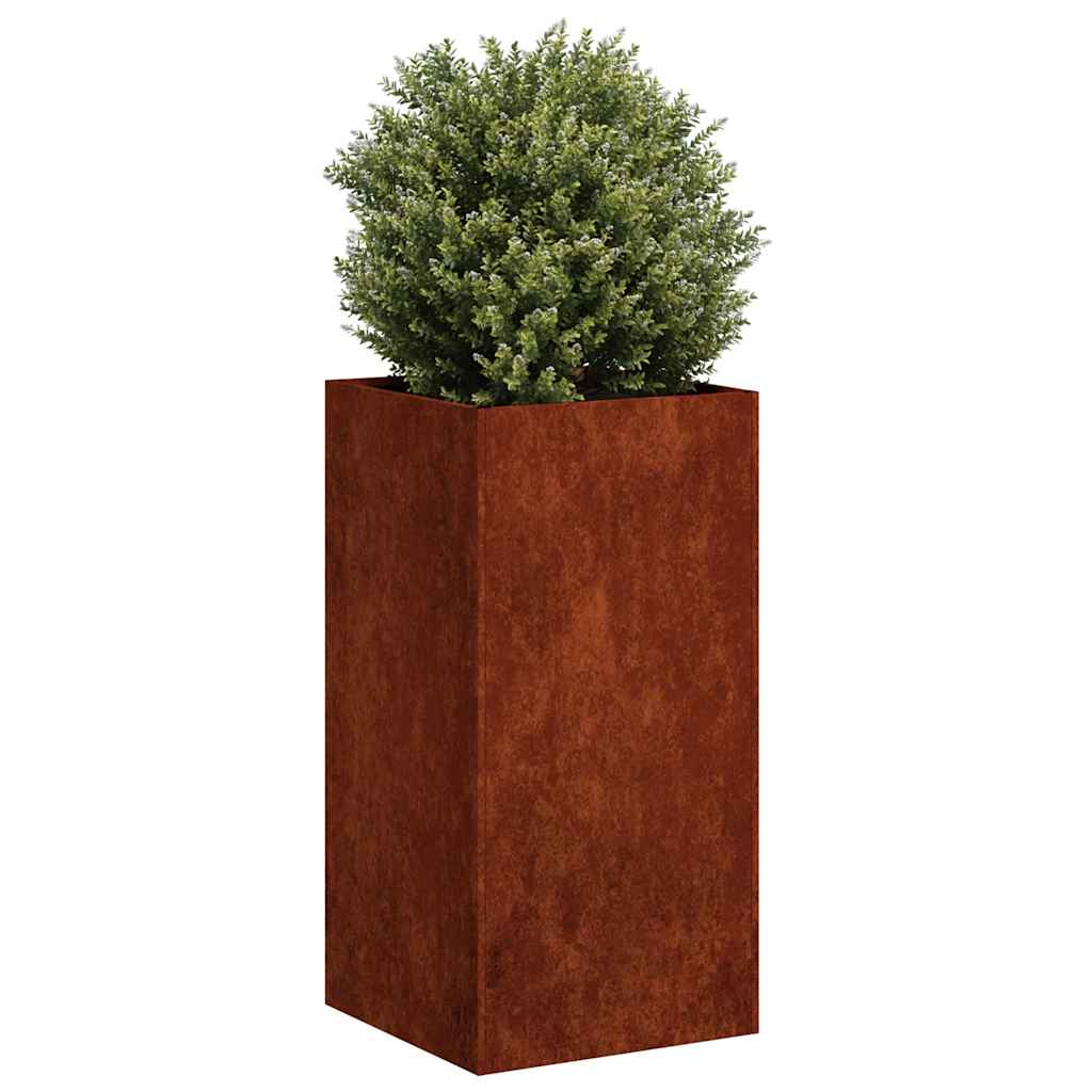 Garden Planter Rusty 40 x 40 x 80 cm