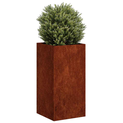 Garden Planter Rusty 40 x 40 x 80 cm