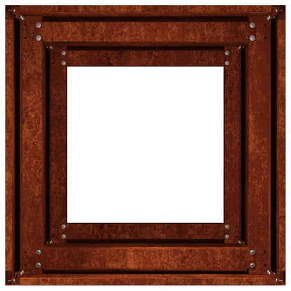 Garden Planter Rusty 40 x 40 x 80 cm