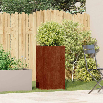 Garden Planter Rusty 40 x 40 x 80 cm