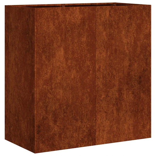 Garden Planter Rusty 80 x 40 x 80 cm