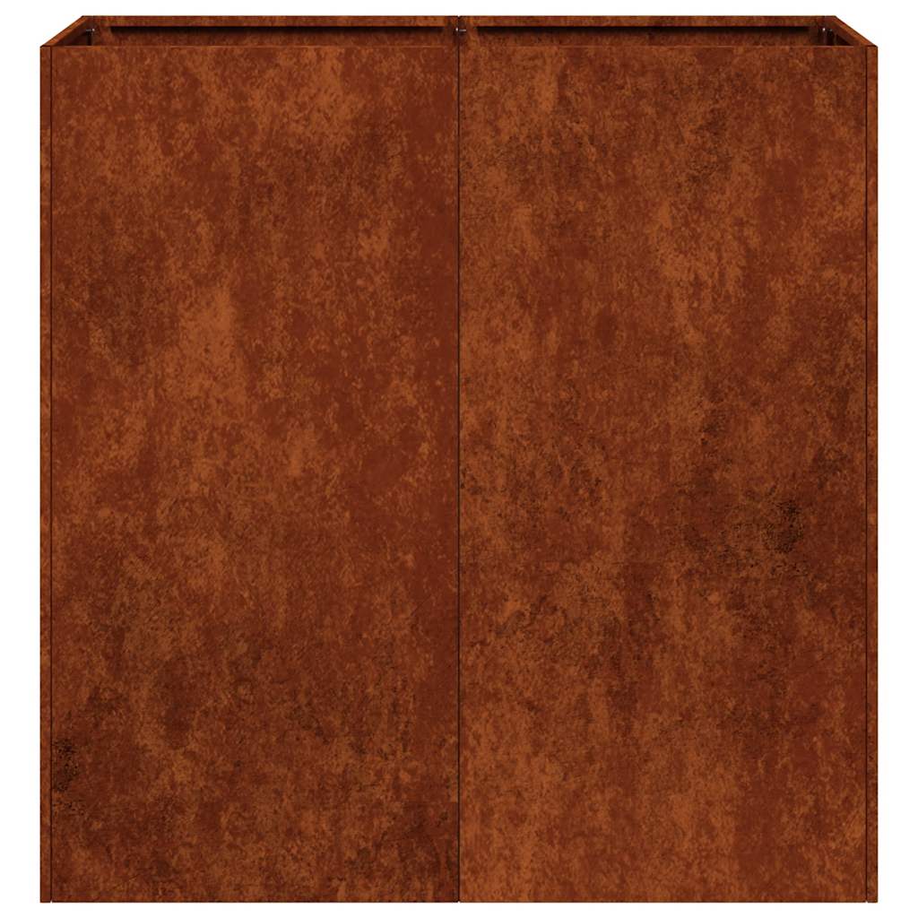 Garden Planter Rusty 80 x 40 x 80 cm