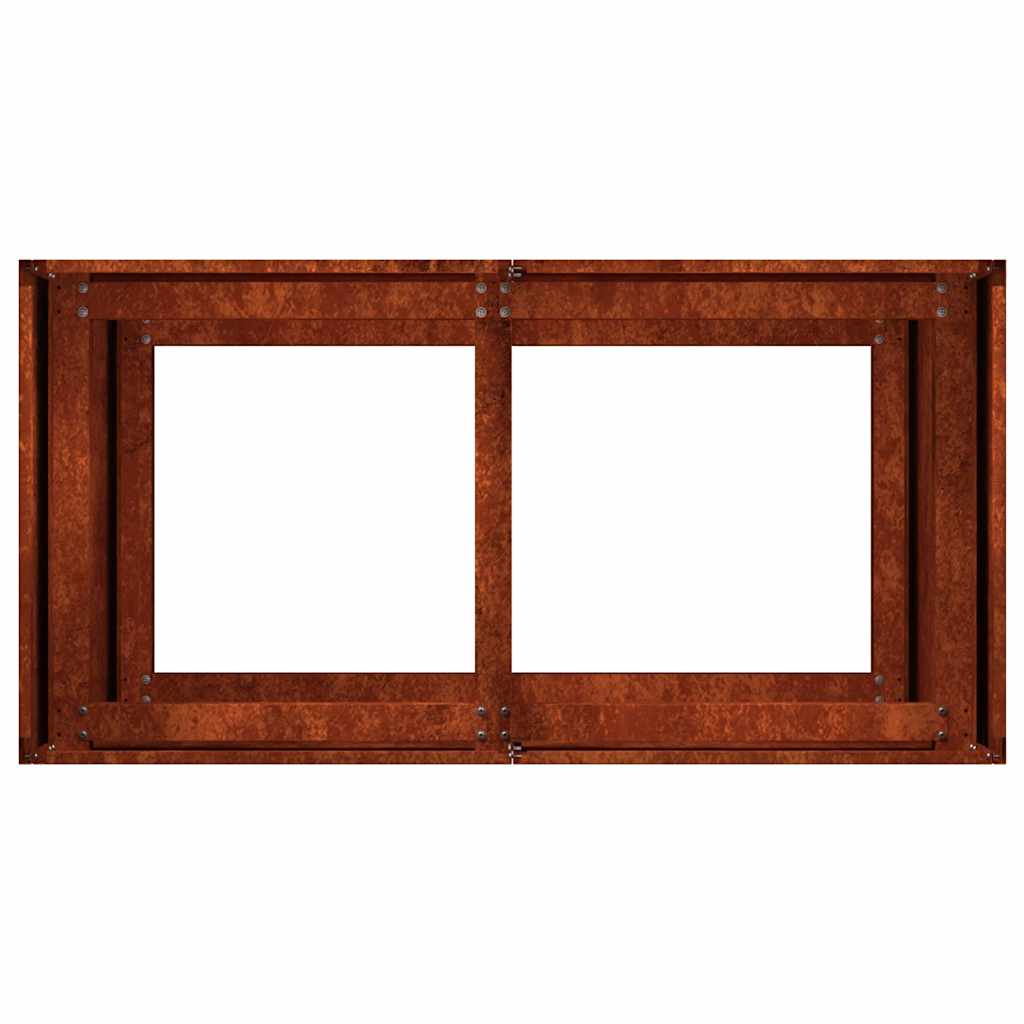 Garden Planter Rusty 80 x 40 x 80 cm