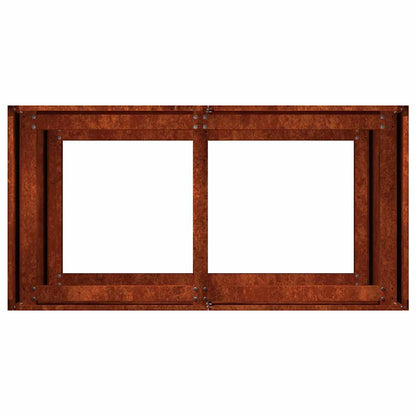 Garden Planter Rusty 80 x 40 x 80 cm