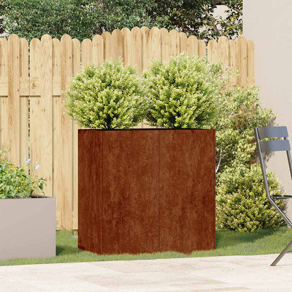 Garden Planter Rusty 80 x 40 x 80 cm