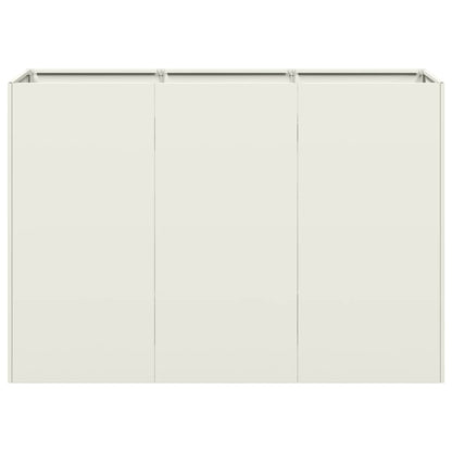 Planter White 120x40x80 cm Cold-rolled Steel