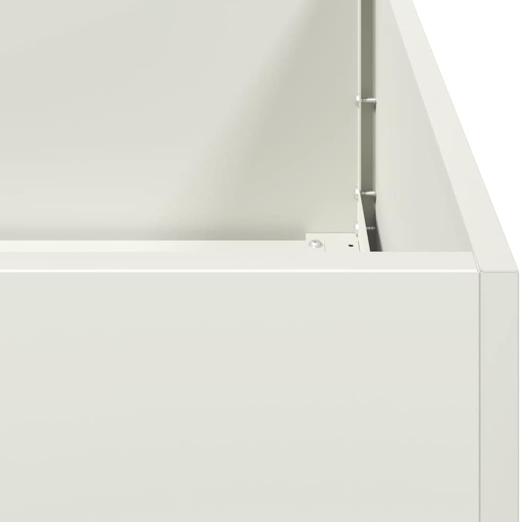 Planter White 120x40x80 cm Cold-rolled Steel