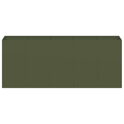 Planter Olive Green 200x40x80 cm Cold-rolled Steel