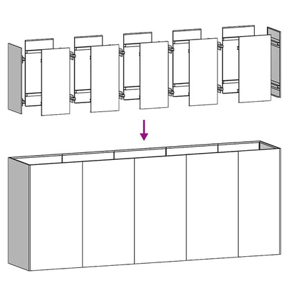 Planter 200x40x80 cm Galvanised Steel
