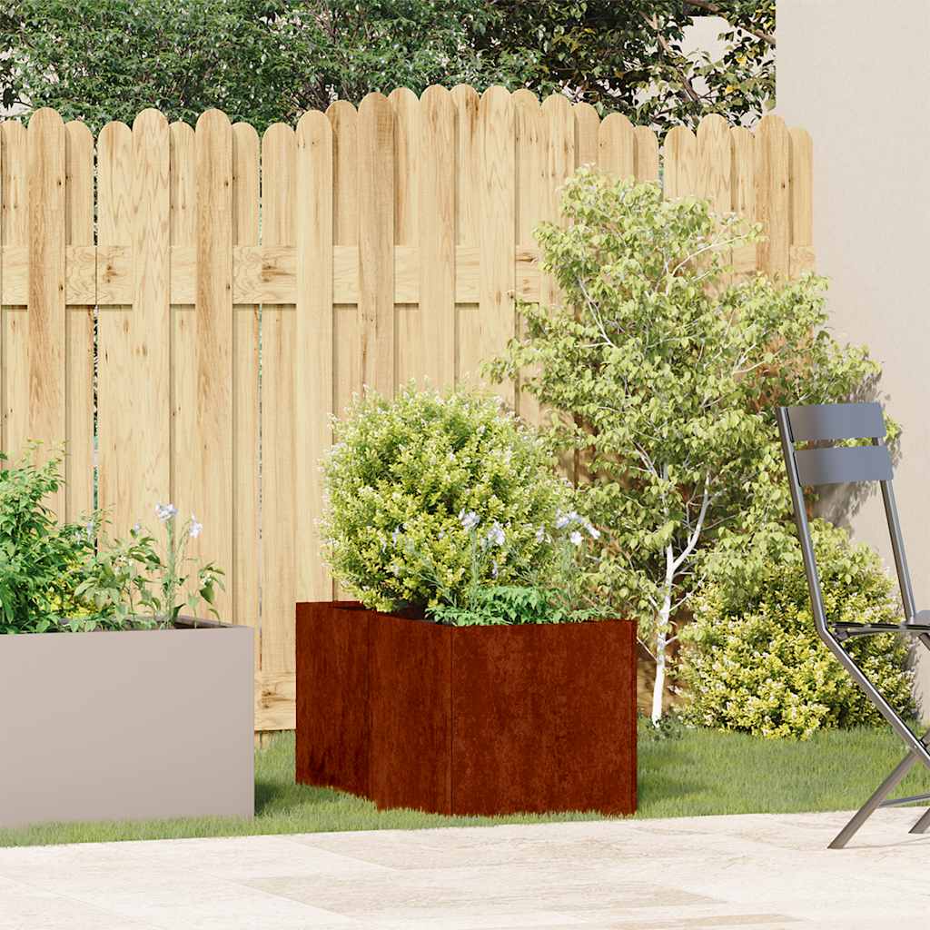 Garden Planter Rusty 40 x 80 x 40 cm