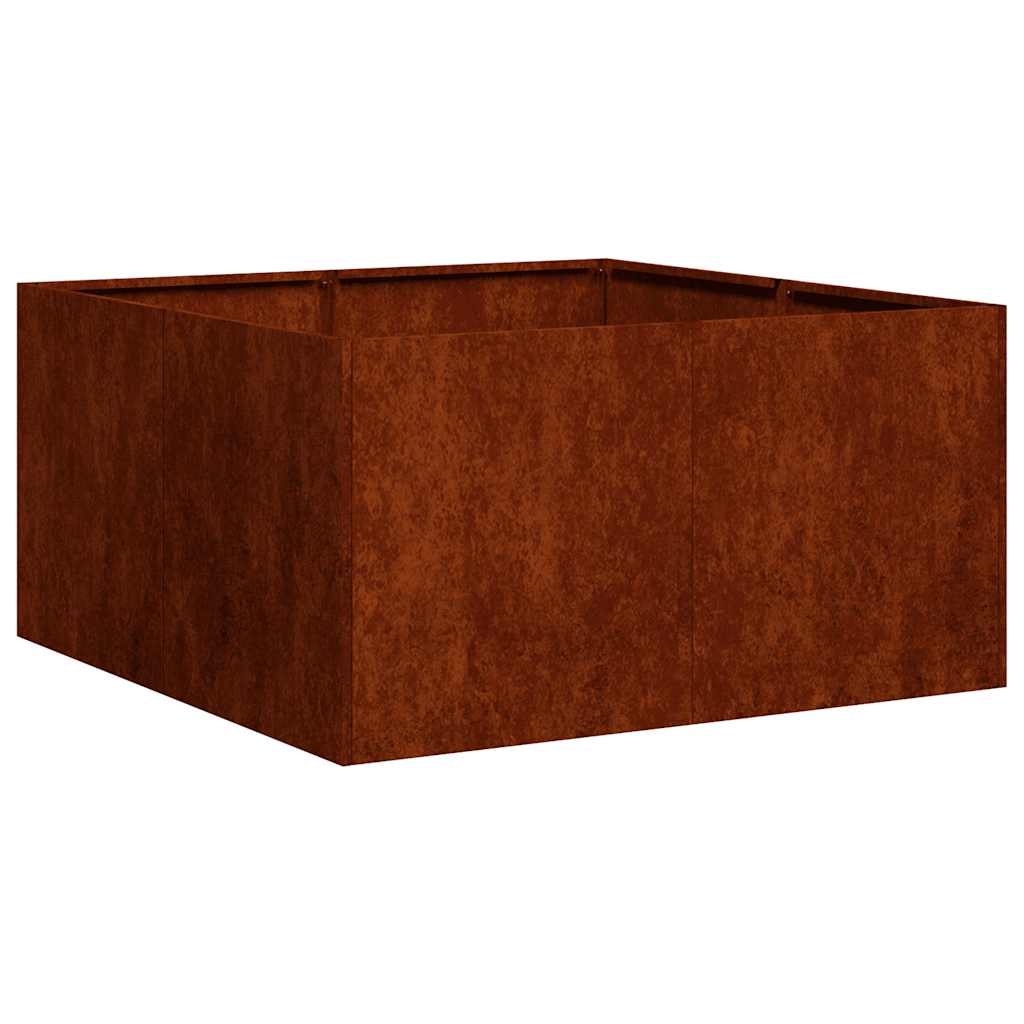 Garden Planter Rusty 80 x 80 x 40 cm