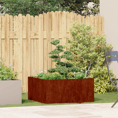 Garden Planter Rusty 80 x 80 x 40 cm