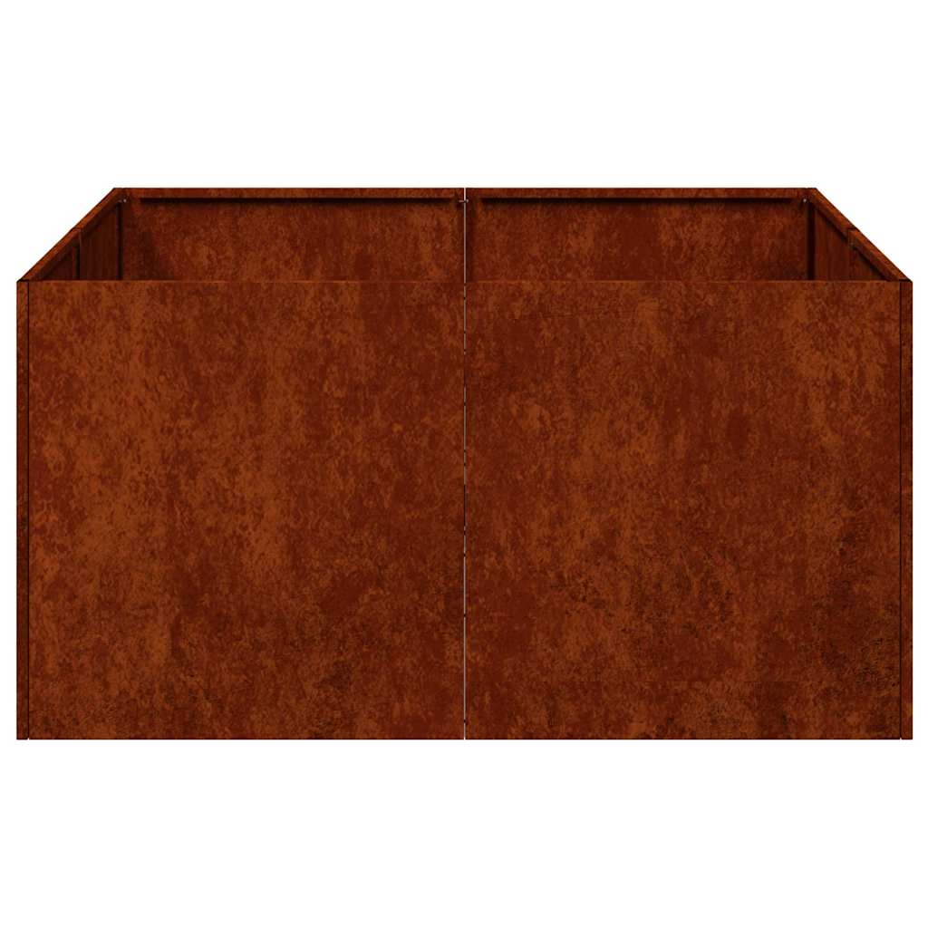 Garden Planter Rusty 80 x 80 x 40 cm