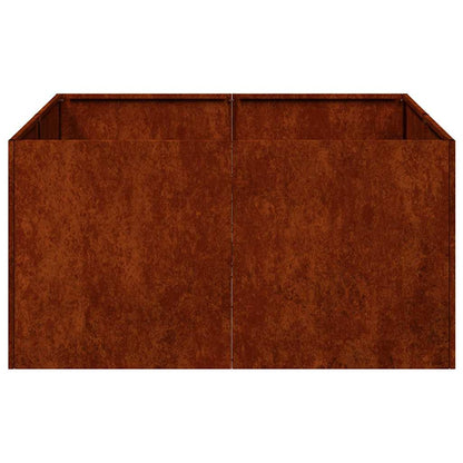 Garden Planter Rusty 80 x 80 x 40 cm