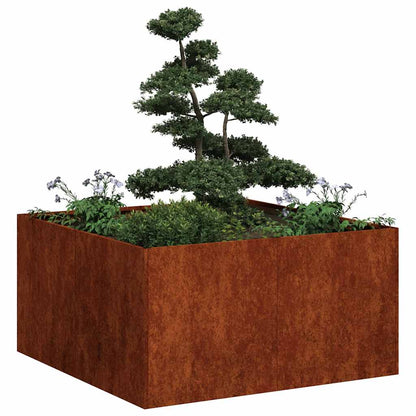 Garden Planter Rusty 80 x 80 x 40 cm