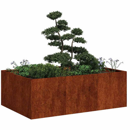 Planter Rusty 120x80x40 cm Weathering Steel