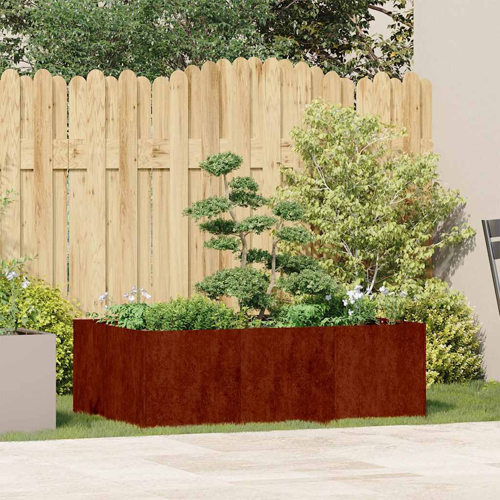 Planter Rusty 120x80x40 cm Weathering Steel