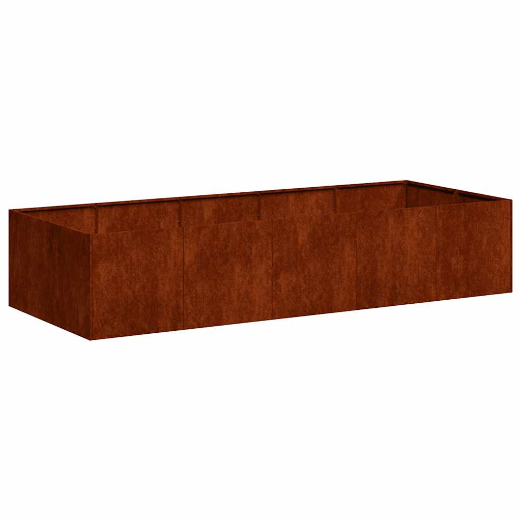 Planter Rusty 200x80x40 cm Weathering Steel