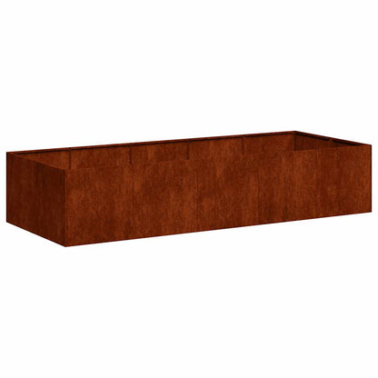Planter Rusty 200x80x40 cm Weathering Steel