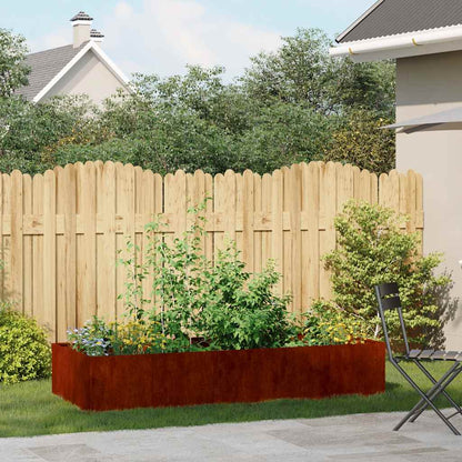 Planter Rusty 200x80x40 cm Weathering Steel