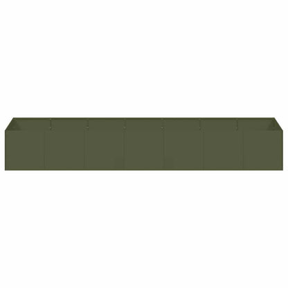 Planter Olive Green 280x80x40 cm Steel