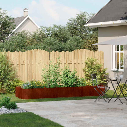 Garden Planter Rusty 280 x 80 x 40 cm