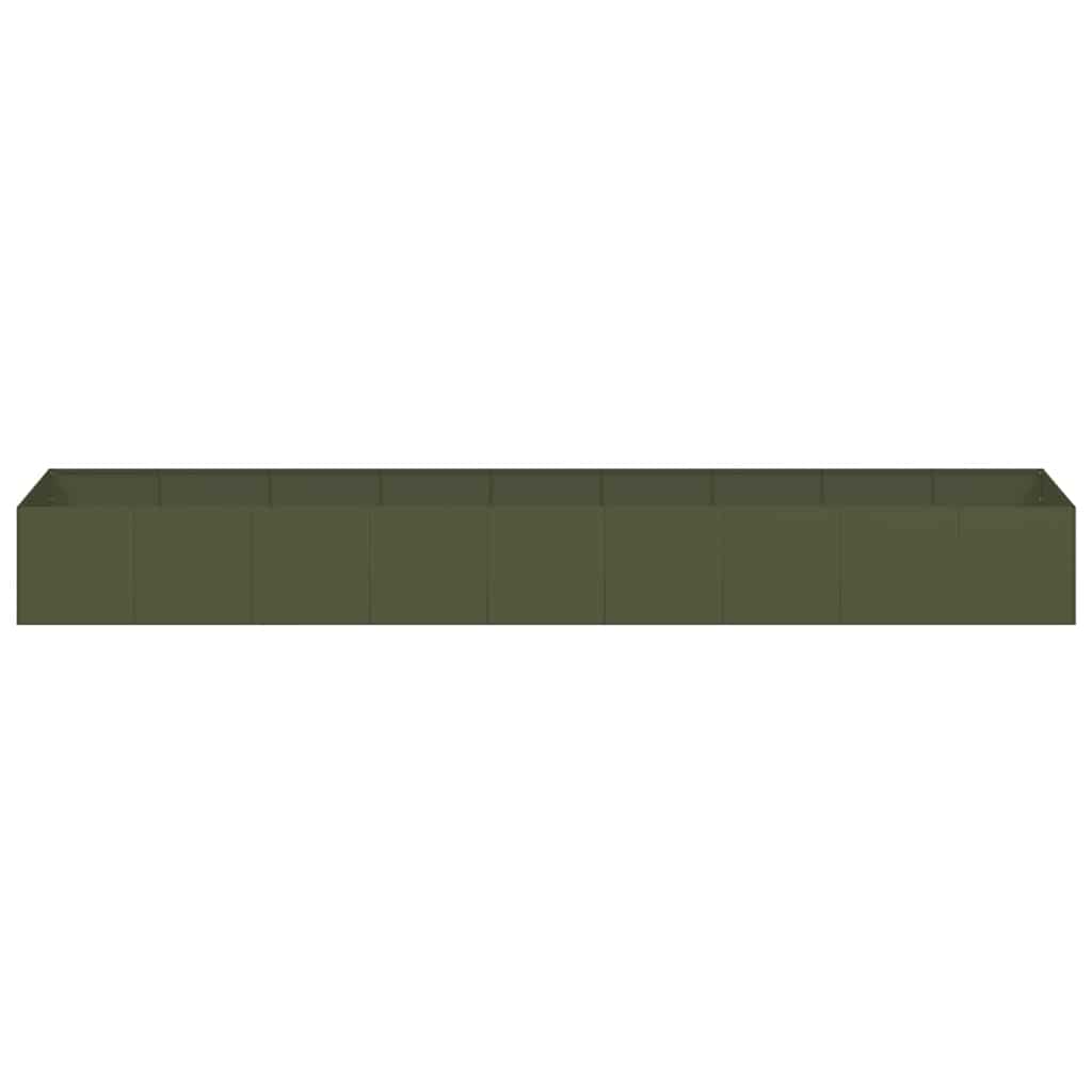 Planter Olive Green 360x80x40 cm Steel