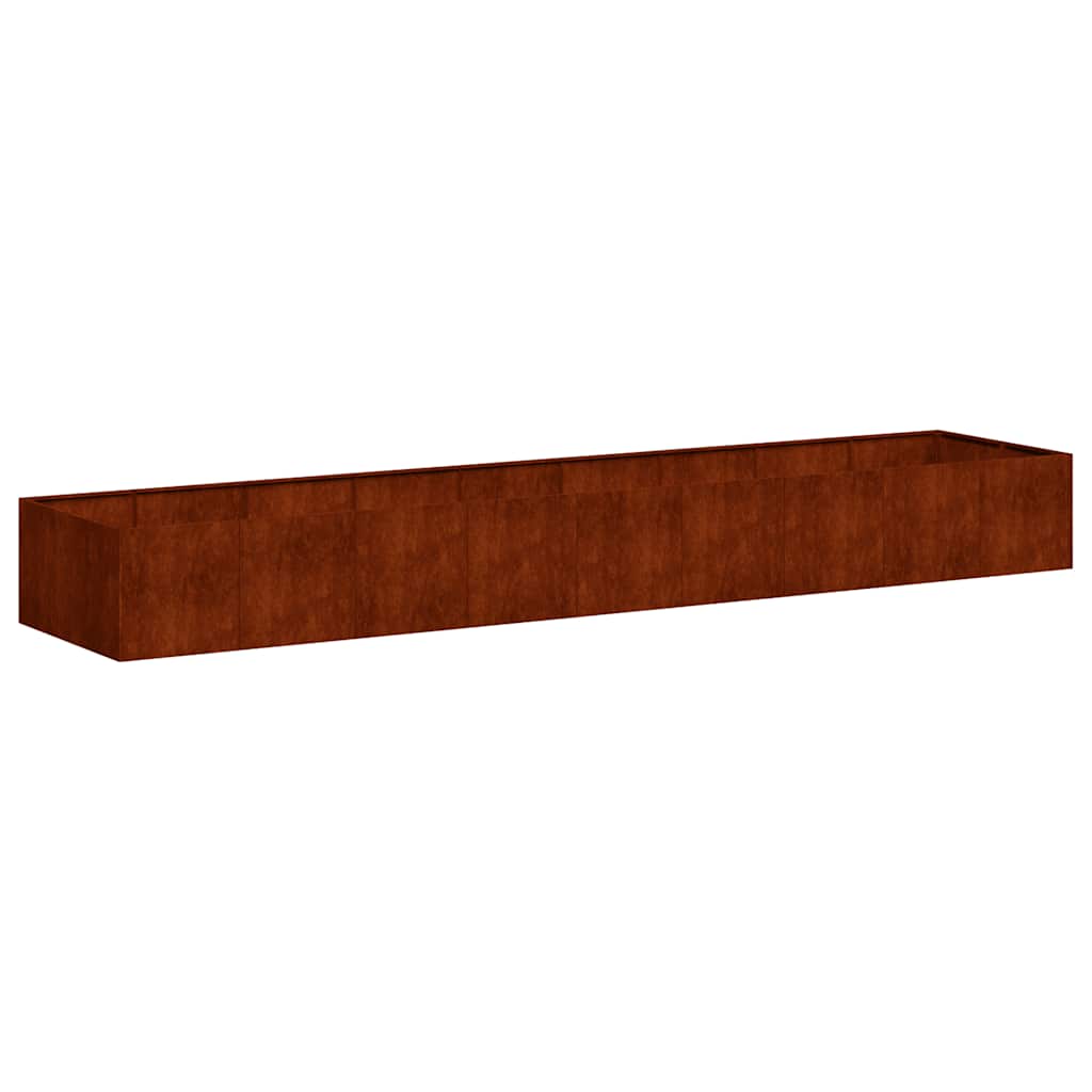 Planter Rusty 360x80x40 cm Weathering Steel