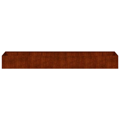 Planter Rusty 360x80x40 cm Weathering Steel